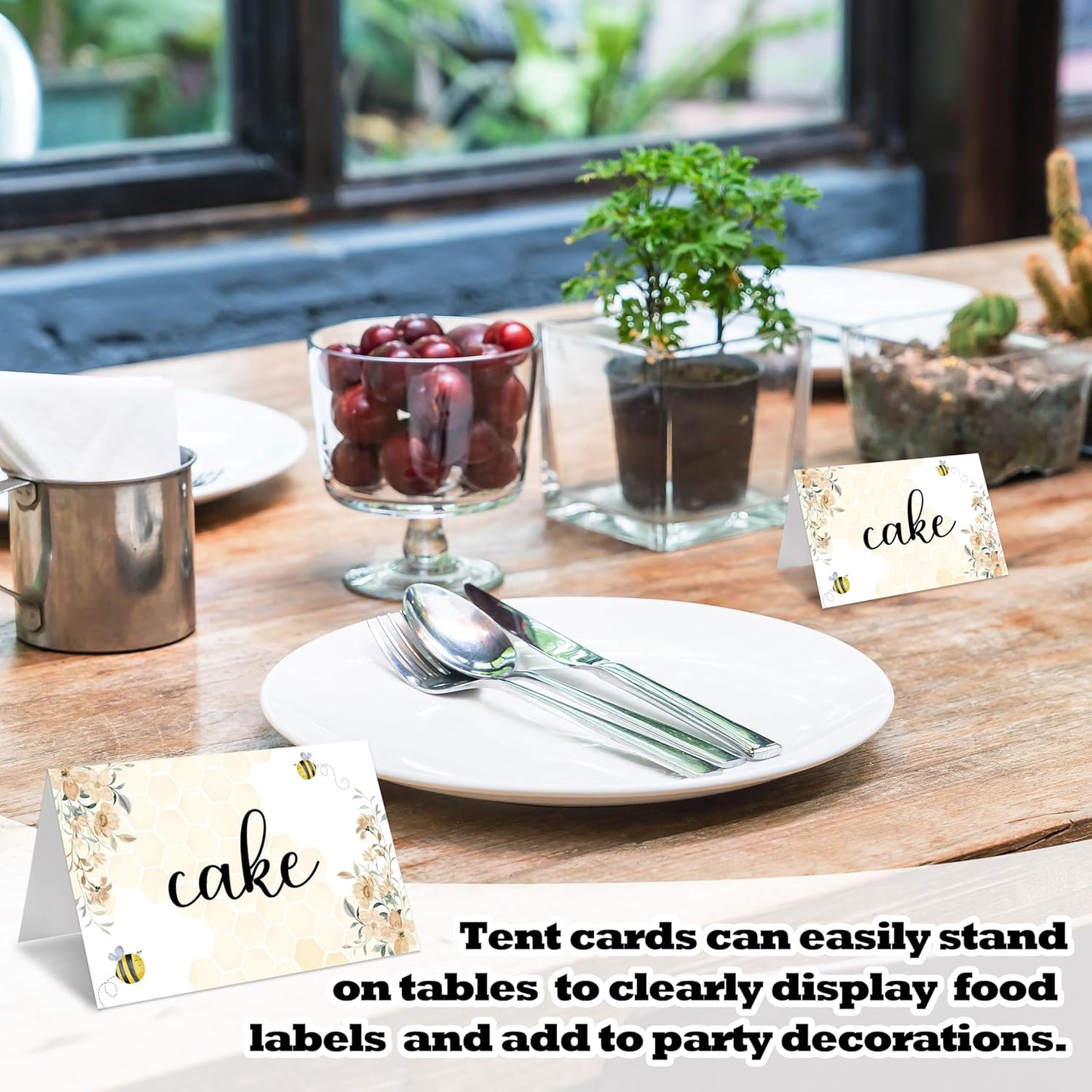 Honey Bee Place Card For Girls Boys, Bumble Bee Name Cards For Table Setting, Honey Party Favors Supplies, Beehive Tent Card Decorations For Baby Shower Kids Birthday Events, 25 Pack Cards -18