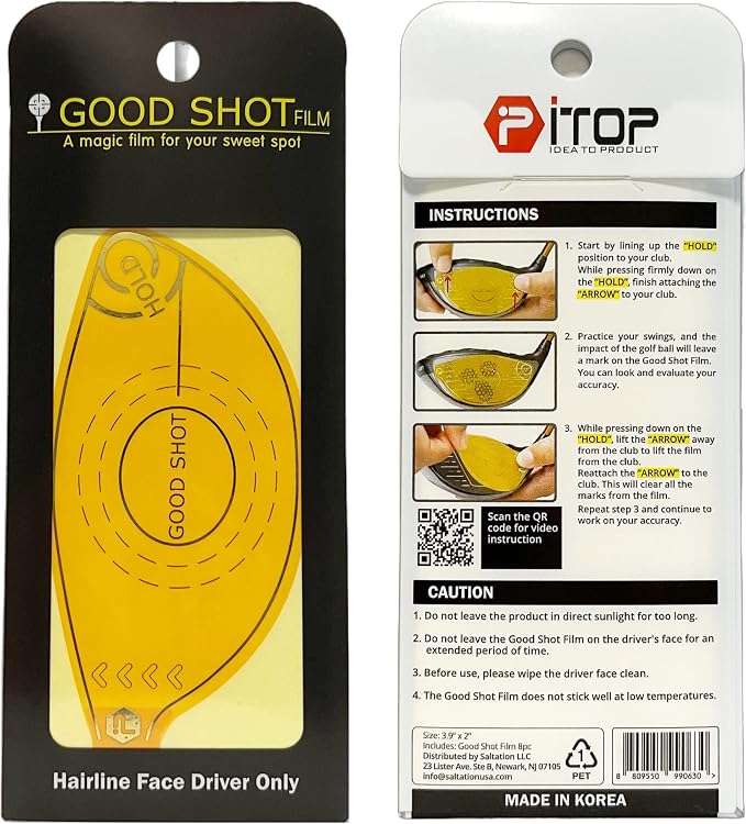 Good Shot Film | Golf Impact Tape | Reusable Driver Face Sticker | Sweet Spot - Image 3
