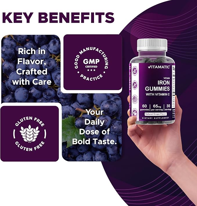 Vitamatic Iron 65 mg Gummies Supplement - Image 5