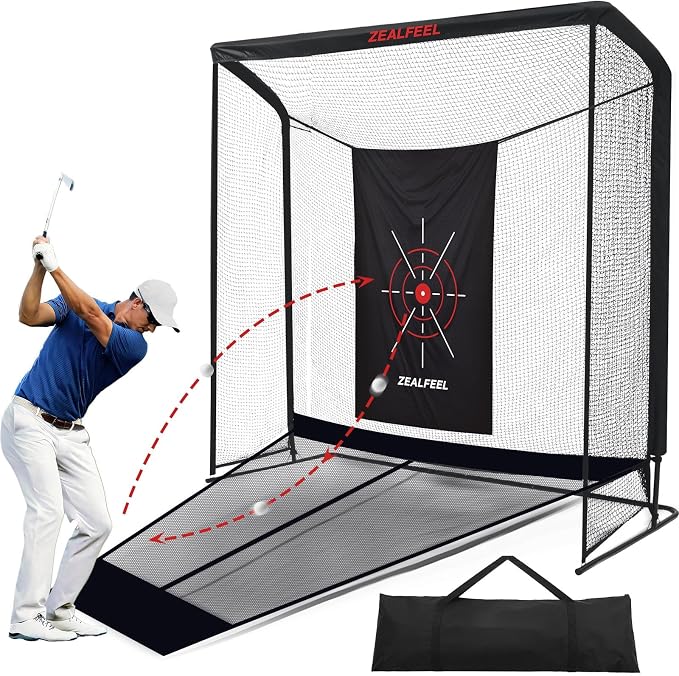 Golf Net, 10x7ft/8x8ft Golf Enclosure Net by ZEALFEEL