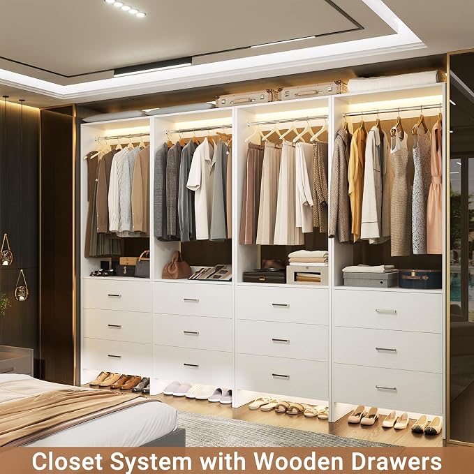 Aheaplus Closet System Closet Organizer, Wood Closets Organizer System - Image 4