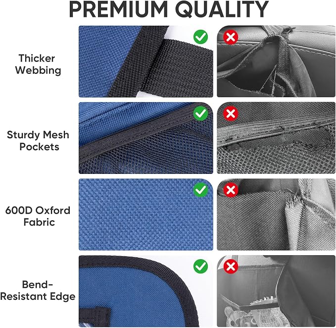 BALEINE Backseat Car Organizer, Back Seat Car Organizers and Storage, Kick Mats - Image 6