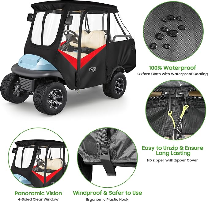 10L0L 4 Passenger Golf Cart Driving Enclosure - Image 7