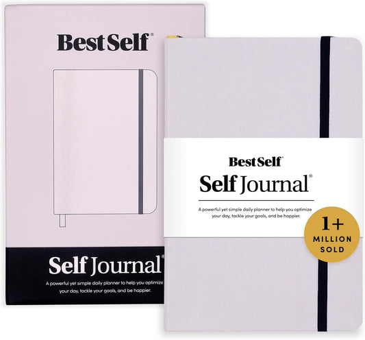 BestSelf 13-Week Self Journal & Goal Planner – Undated Daily ADHD-Friendly Journal for Men & Women | Productivity, Gratitude, Reflection & Habit Tracker | 2025 Life Organizer with Prompts, Grey Mist