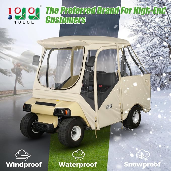 10L0L 4 Passenger Golf Cart Enclosure - Image 2