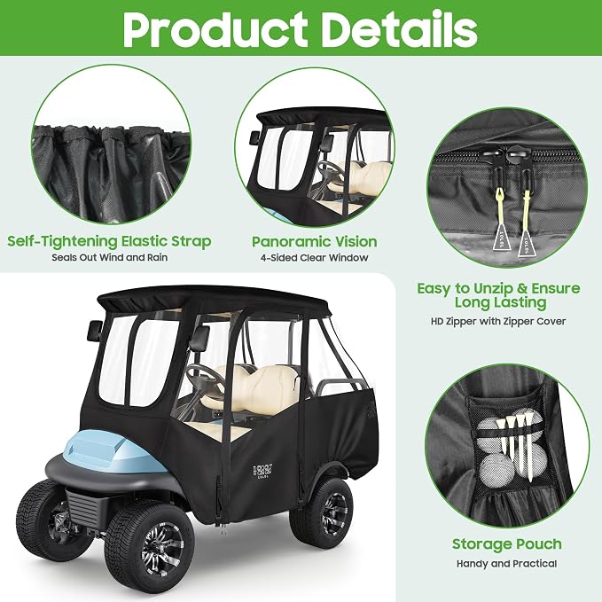 10L0L Golf Cart 4 Passenger Enclosure - Image 8