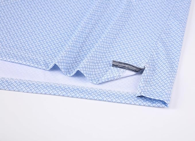 Alex Vando Mens Golf Shirt Moisture Wicking Classic Print Golf Shirts - Image 4