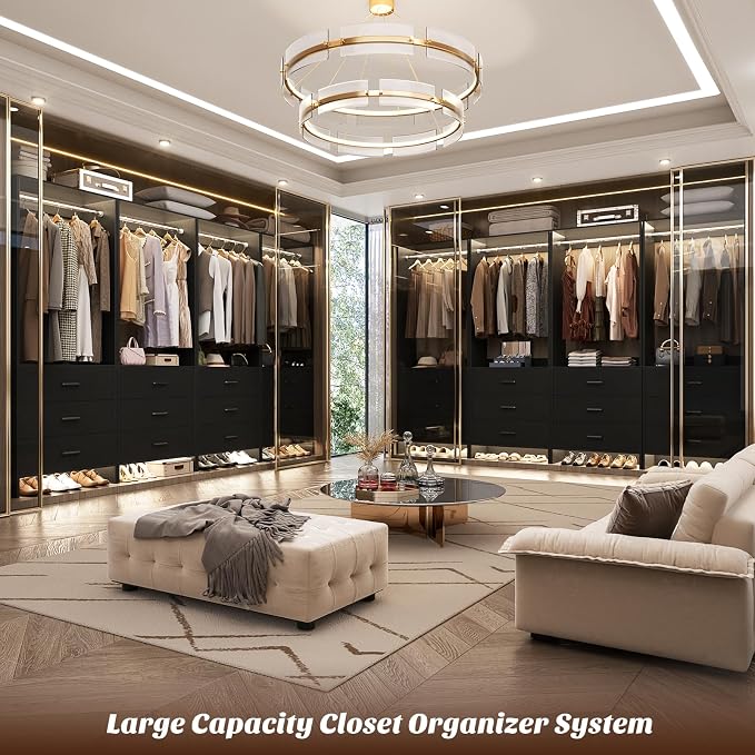 Aheaplus Closet System Closet Organizer, Wood Closet Organizer System, Walk-in - Image 6
