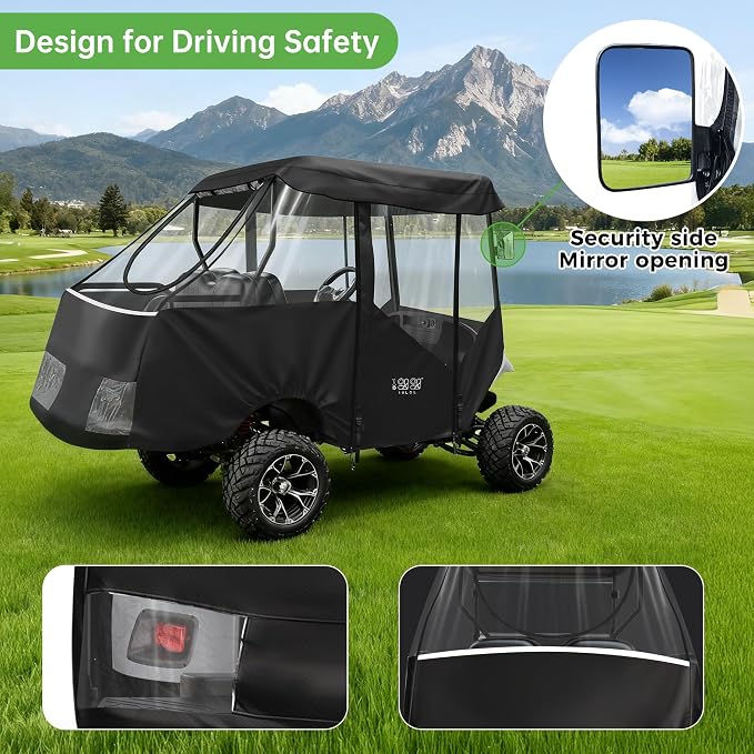 10L0L 2/4 Passenger Golf Cart Driving Enclosure - Image 3