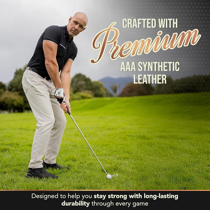 Copper Tech Golf Gloves Men Right Handed Golfer Or Left Handed Golfer | Copper - Image 8