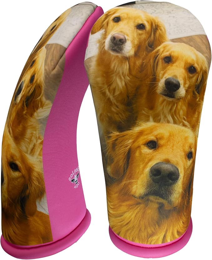 Custom Golf Driver Head Cover for Dogs – Personalized Pet Photo, Name & Text | by BeeJosSportsAccessories