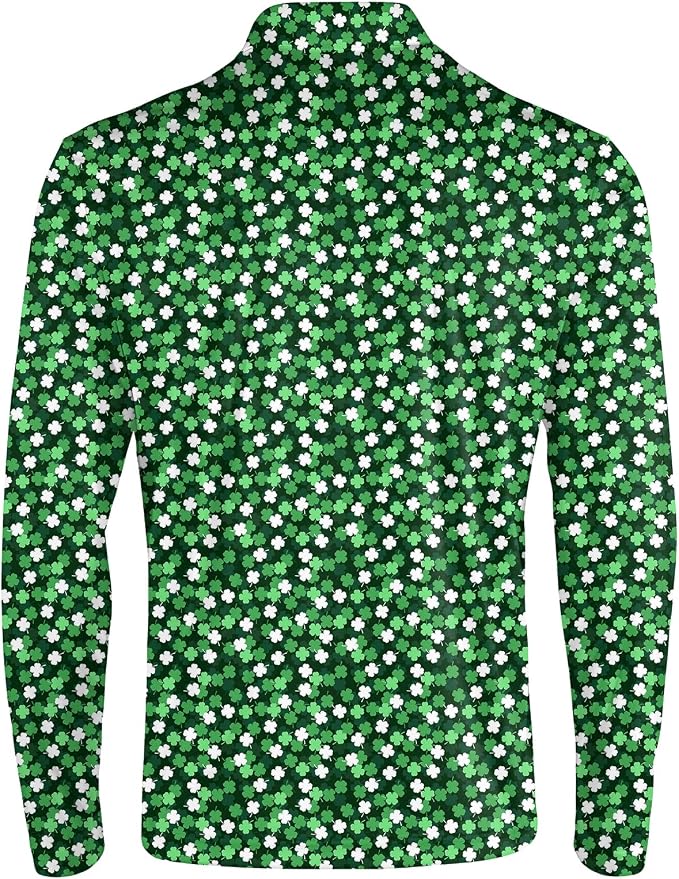 Men's Long Sleeve Golf Shirt Quick Dry 3 Button Work Fishing Outdoor Casual - Image 2