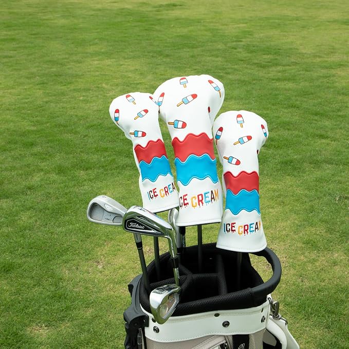 Montela Golf Club Covers Ice Cream Golf Driver Cover Fariway Wood Headcover - Image 4