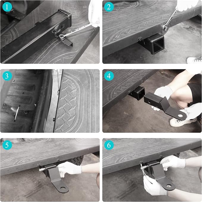 Golf Cart Trailer Hitch Deluxe Kit, Backseat Footrest - Image 7
