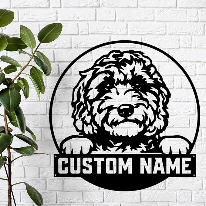 Custom Golden Doodle Metal Sign, Unique LED Lights Home Decor, Personalized - Image 5