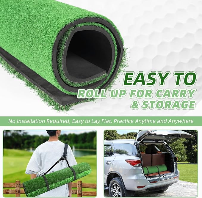Golf Hitting Mat Indoor Outdoor, 5 * 4ft Thickened Golf Practice Mat - Image 6