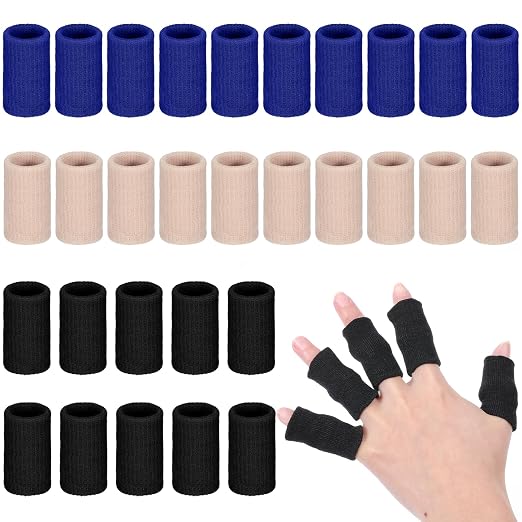 30 Pcs Finger Compression Sleeves, Elastic Fingers Support Protector, Finger by Unknown