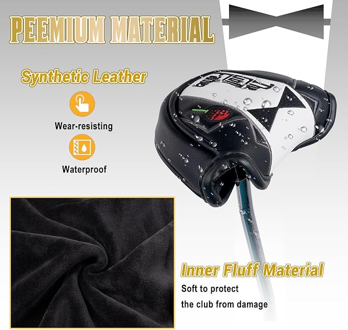 The Golf Father Golf Club Covers, Driver Fairway Hybrid Headcover, Funny Putter - Image 6