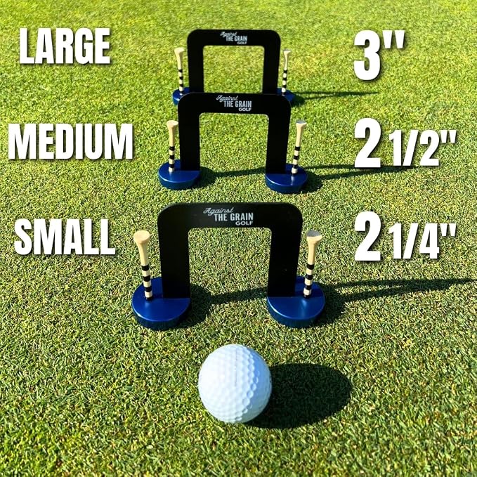 Golf Putting Gate 3 Pack with 6 Tees & Detachable Bases - Image 2