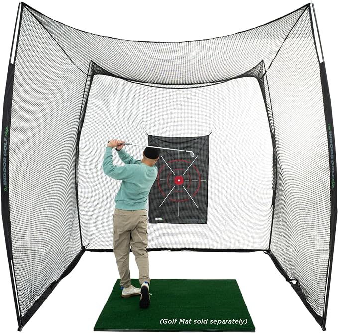 Hitting Net with Target Knotless Golf Net by TheIndoorGolf