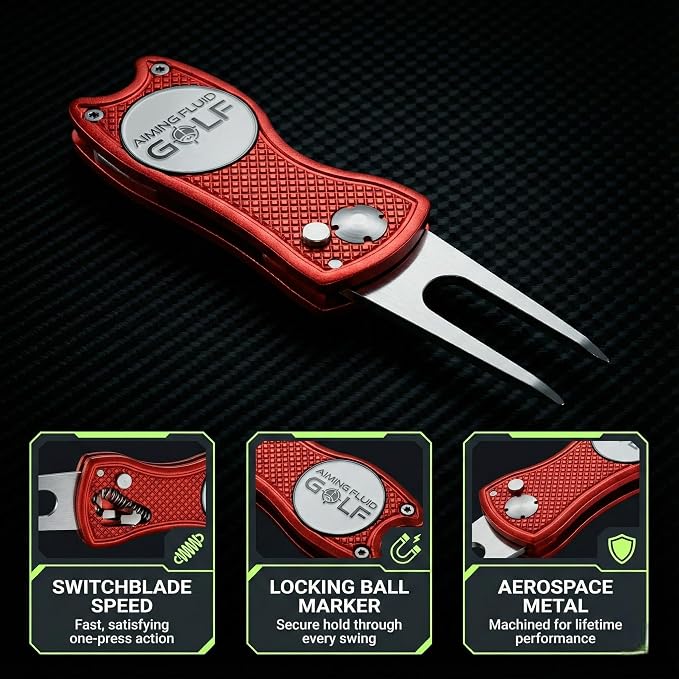 Golf Divot Repair Tool — 5-in-1 Golfing Ball Marker, Pitch Mark Repair - Image 3