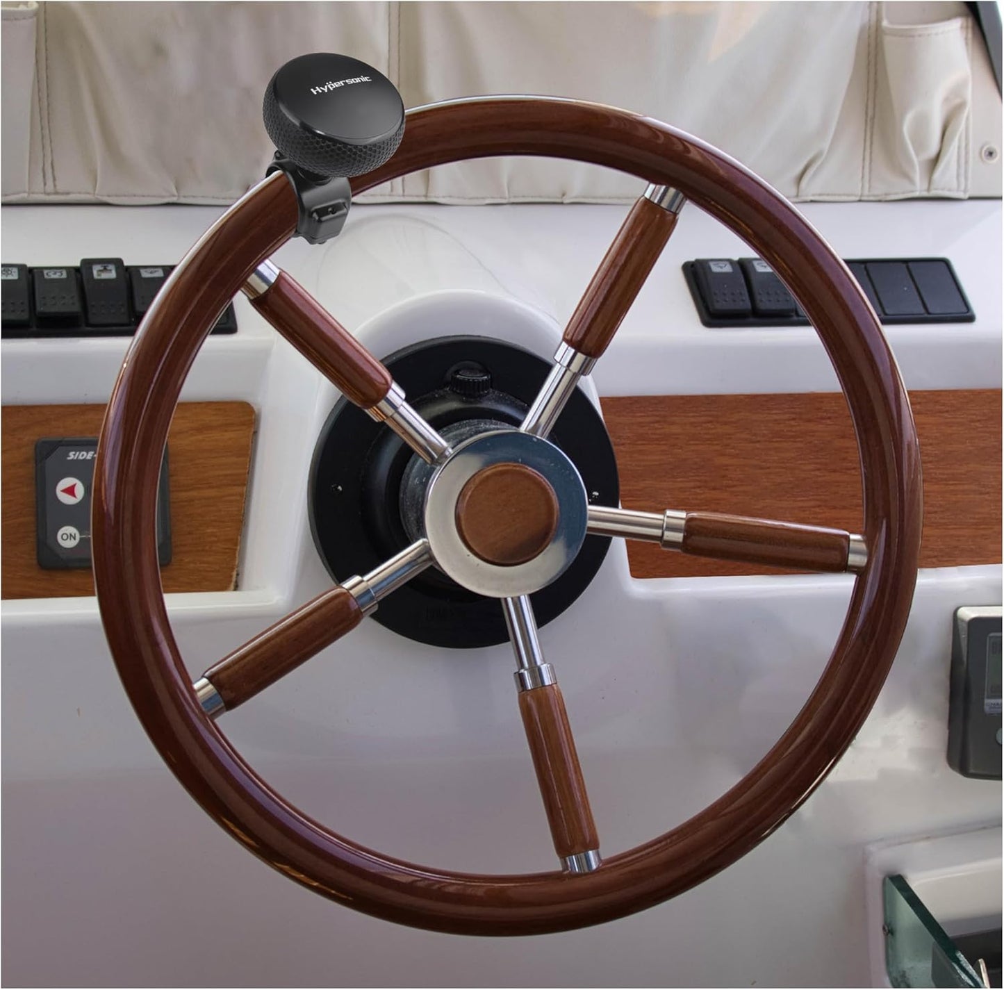 Hypersonic Steering Wheel Knob - Durable Black Suicide Knob Large Steering Wheel Ball Bearings, Making Steering Effortless and Smooth