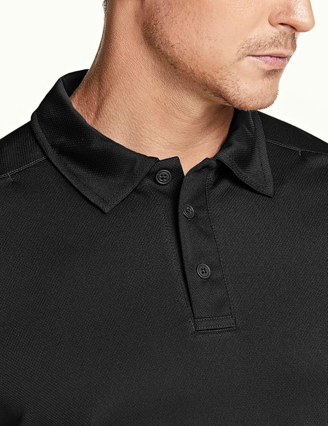 CQR Men's Polo Shirts, Tactical Short Sleeve Golf Performance Shirts, - Image 9