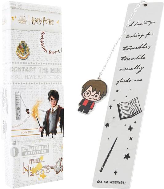 Harry Potter Metal Bookmark with Hanging Charm Golden Snitch Hogwarts Reading Gifts Book Lovers Gift Box (Harry Potter)