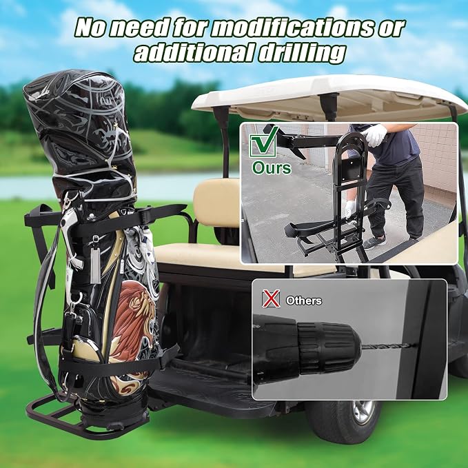 Roykaw Universal Golf Cart Rear Seat Bag Holder Compatible - Image 3