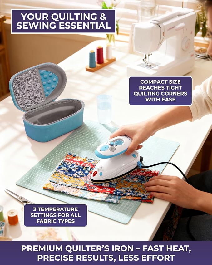 The Quilted Bear Mini Iron, Rest & Ironing Mat - Image 7