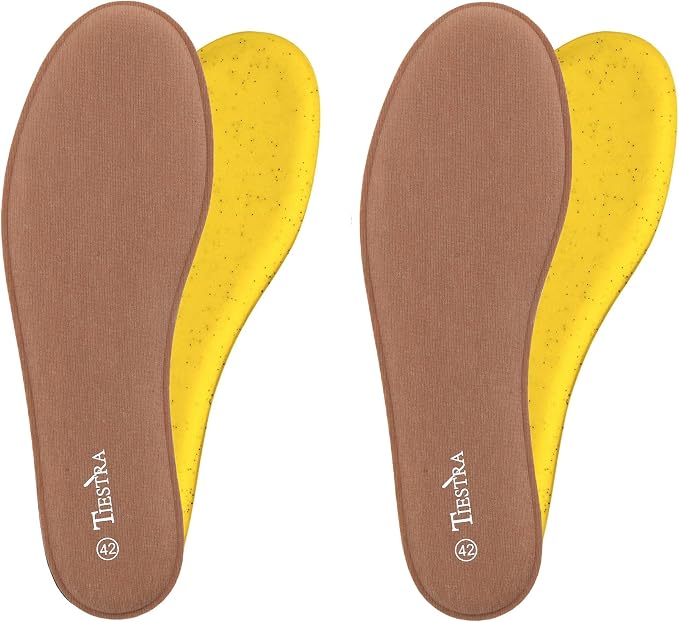 2 Pair -Shoe Inserts for Mens Memory Foam Insoles, Replacement Insoles for Work by TIESTRA
