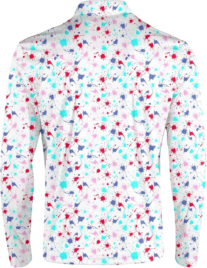 Men's Long Sleeve Golf Shirt Quick Dry 3 Button Work Fishing Outdoor Casual - Image 4