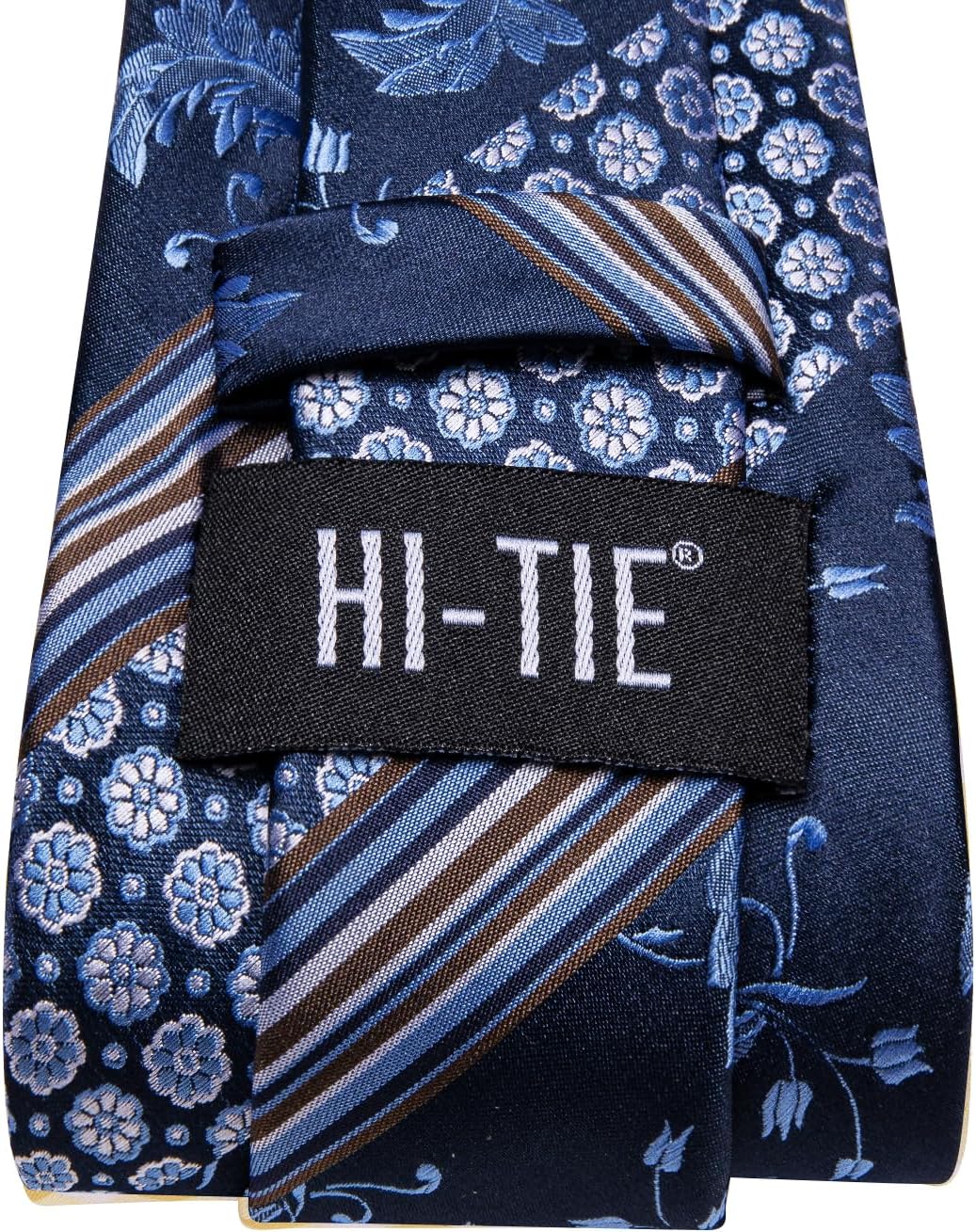 Hi-Tie Men 63inches Tie Set Extra Long Necktie Paisley Tie Pocket Suqare Cufflinks Big and Tall Men Tie