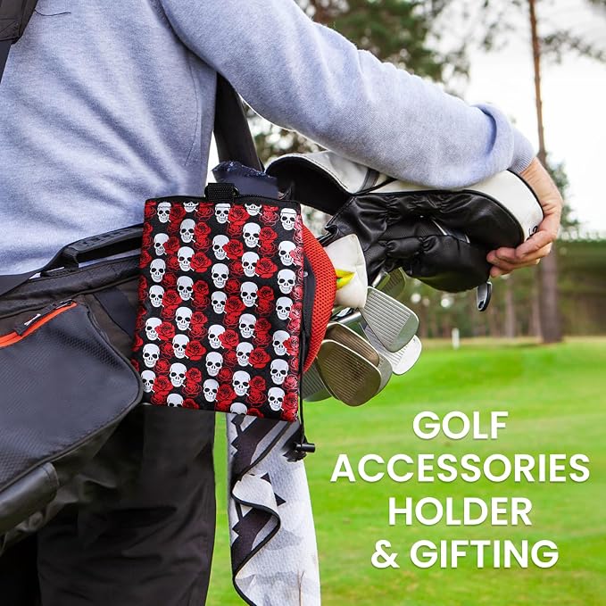 Golf Bag Accessories Valuables Pouch Bags Multi Pocket Zipper Hook - Image 7