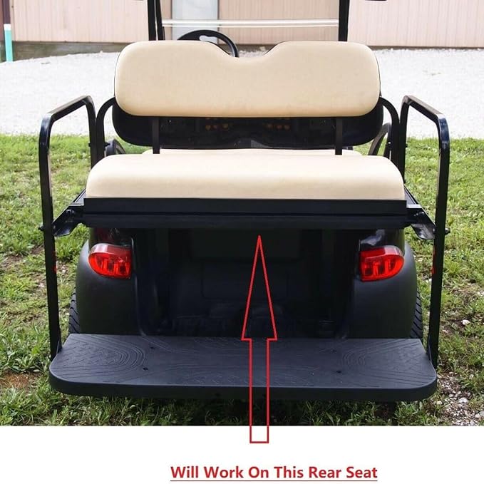 Huskey Parts Company 4PCS Charcoal Gray Golf Cart Seat Covers Diamond Stitching - Image 2