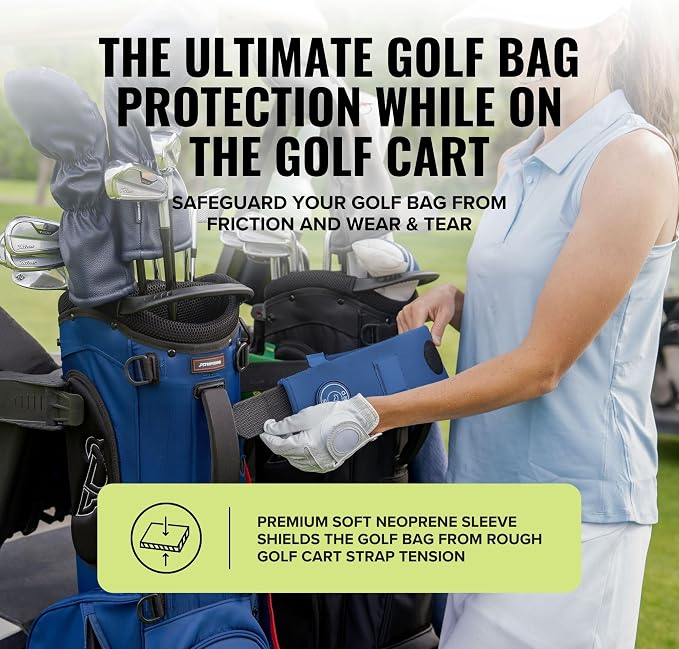 Stripebird - Premium Golf Cart Strap Sleeve Protector - Save Your Golf Bag from - Image 2