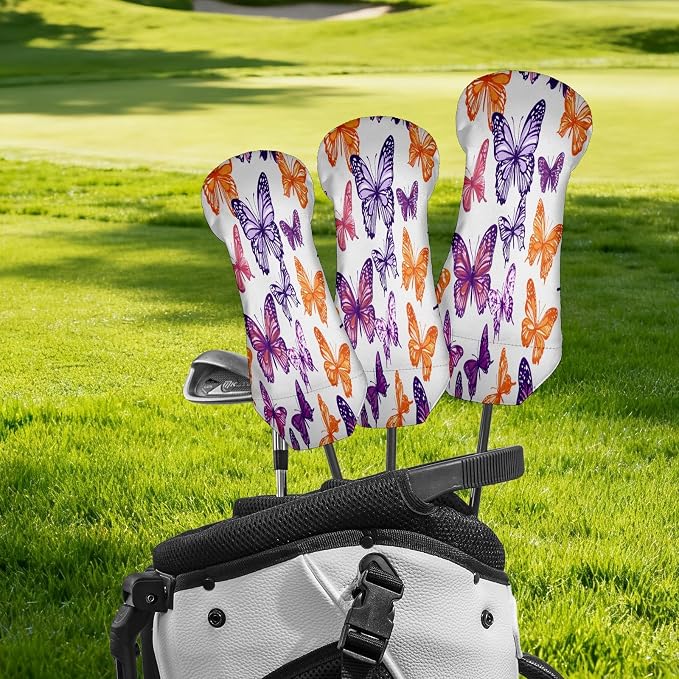 Funny Butterfly Colorful Golf Head Covers - Image 9