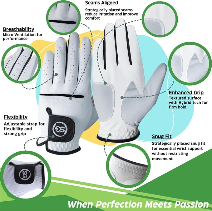 H-Cube All-Weather & Leather Golf Gloves - Image 4