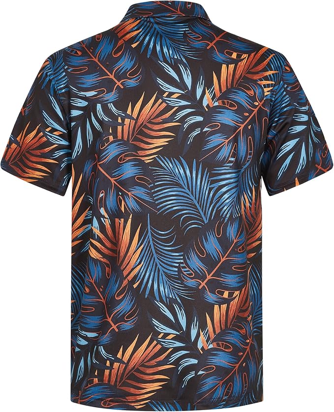 zeetoo Men's Polo Shirts Hawaiian Golf Polos Shirts Short Sleeve Performance - Image 2