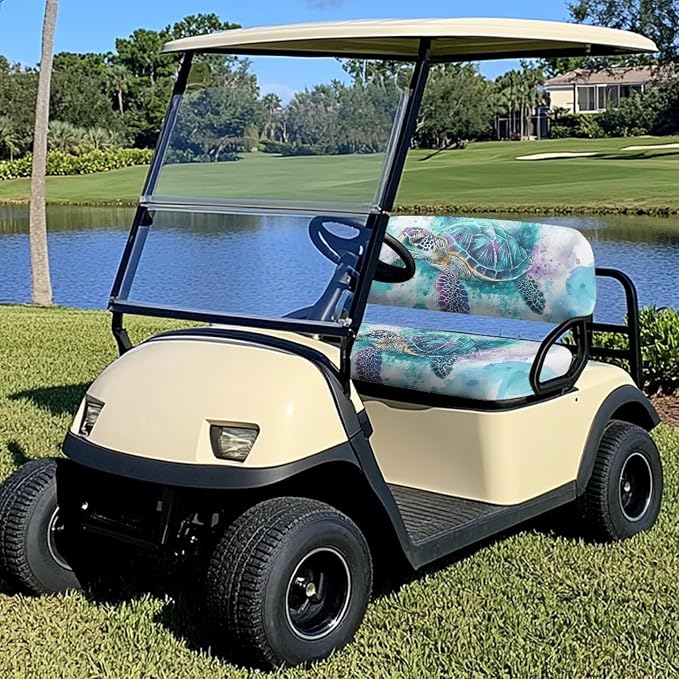Fashion Print Golf Cart Seat Covers 2 Passenger Golf Cart Backrest Cover Golf - Image 2