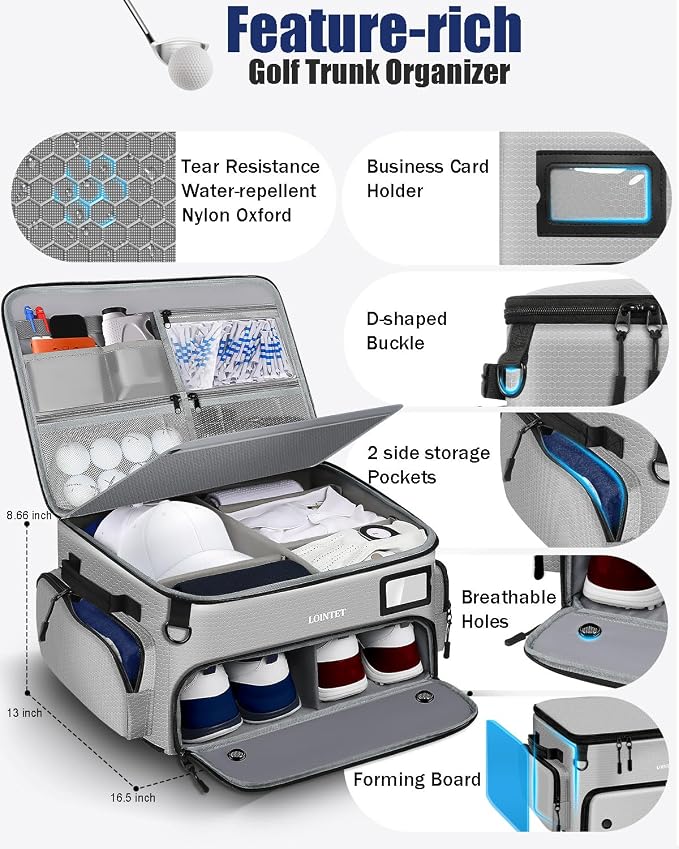 Golf Trunk Organizer, Waterproof Car Golf Locker - Image 3