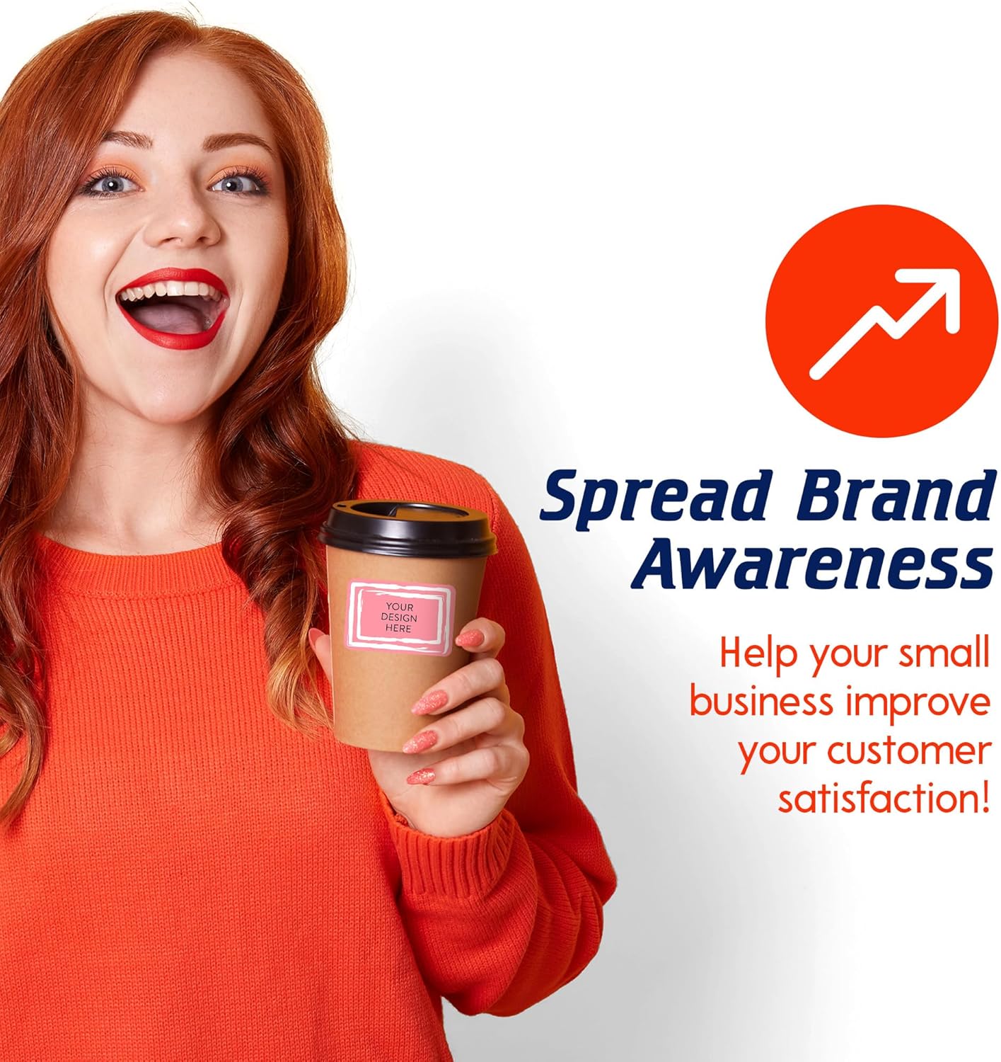 100 Custom Vinyl Stickers - Upload Your own Image, Text, Design, Logo - Personalized Logo Labels for Handmade, Packaging, Bottle, Jars, Candle, Brand Stickers (Pink, 5x3)