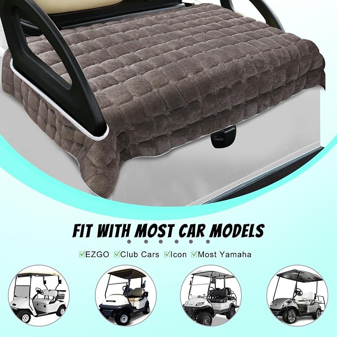 YOKYHOM Golf Cart Seat Covers, Supreme Comfort Golf Cart Seat Towel Blanket - Image 6