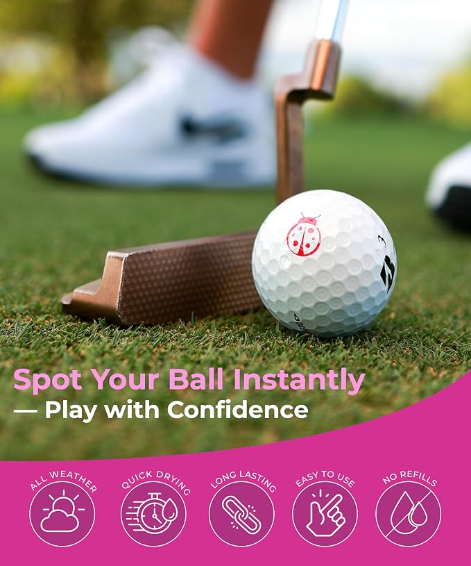 Self-Inking Golf Ball Stamp | Chic & Fun Golf Ball Stamper | Fast-Drying - Image 4