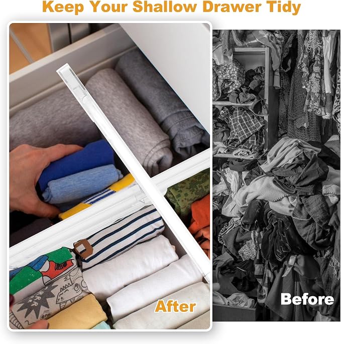 8 Pack 4" High Drawer Dividers for Clothes, Kitchen Utensils Storage - Image 2