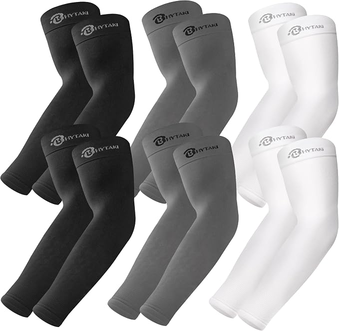 BHYTAKI UV Sun Protection Arm Sleeves, UPF 50 Sports Cooling Arm Compression by BHYTAKI