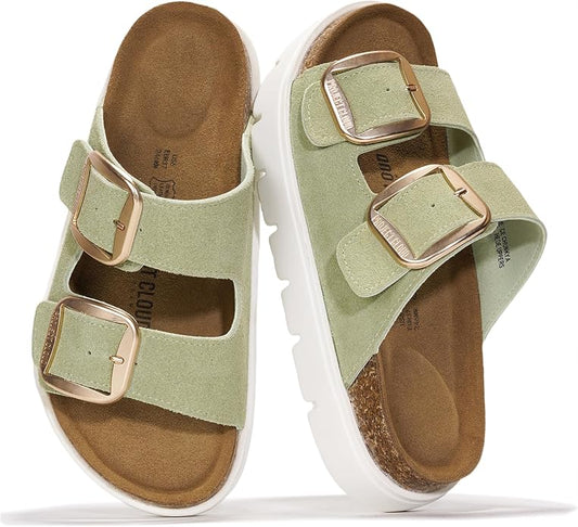 Project Cloud Genuine Leather Platform Sandals Women Footwear by ProjectCloud