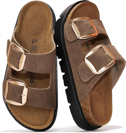 Project Cloud Genuine Leather Platform Sandals Women Footwear by ProjectCloud