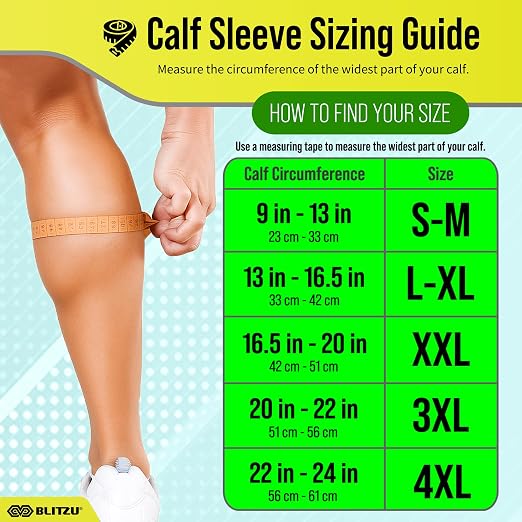 BLITZU 3 Pairs Calf Compression Sleeves - Image 7
