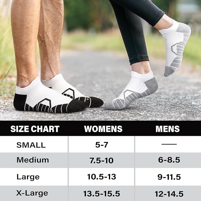 Hylaea Athletic Running Socks Cushion Padded Moisture Wicking Low Cut - Image 6